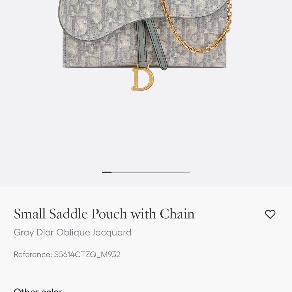 🩶Dior Small Saddle Pouch – Gray Dior Oblique Jacquard🩶 - Picture 7 of 7